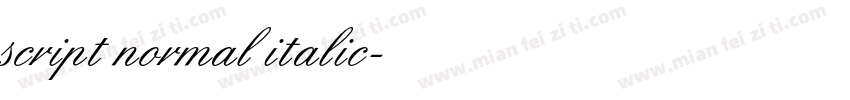 script normal italic字体转换
